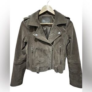 BlankNYC Suede Women’s Motorcycle Style Taupe Jacket Sz XS